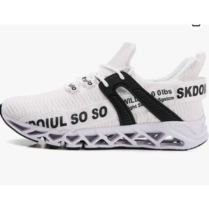 Just So So Women's White Black Fashion Gym Sneaker Shoes Sz 38 US 7.5/8